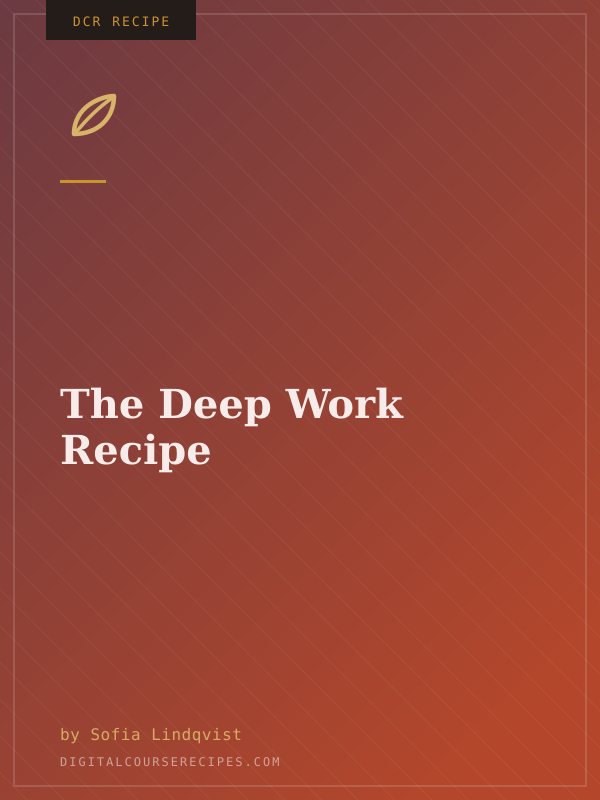 The Deep Work Recipe