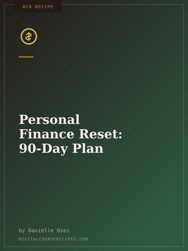 Personal Finance Reset: 90-Day Plan
